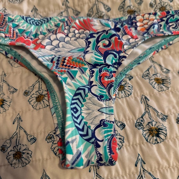 Colorful Floral Patterned Bikini Bottom - Picture 2 of 10